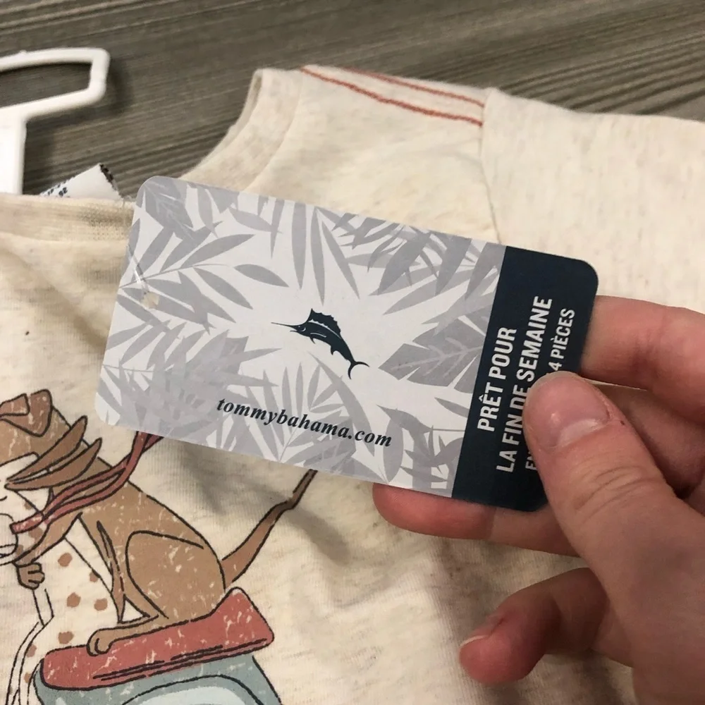 Tommy Bahama Kids' Cream Graphic T, Pants and Short  Set 24M